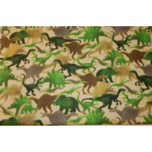 One Yard 44 inches Wide Springs Brand Dinosaur Camouflage Camo Cotton Fabric